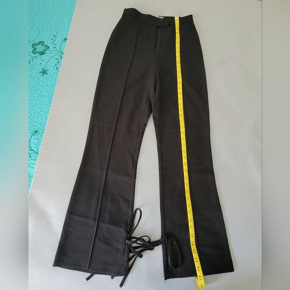 4Th Reckless Womens Pull On Slash Pockets Black  Pant Ties On Ankles Size SMALL - Picture 3 of 15